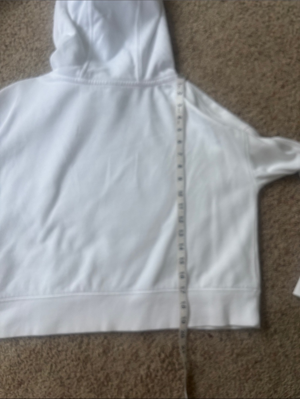 EUC Calvin Klein White Hoodie with Black 'Calvin' Logo - Picture 5 of 5